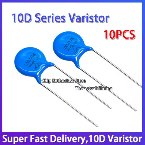 10pcs Varistors KD10 10D270K 330K 820K 101K 121K 151K 221K 331K 361K 471K 471KJ 561K 681K 112K 180K 