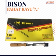 BISON Wood Chisel 3/4" Wood Chisel Wood Handle 3/4 Inch Wood Chisel