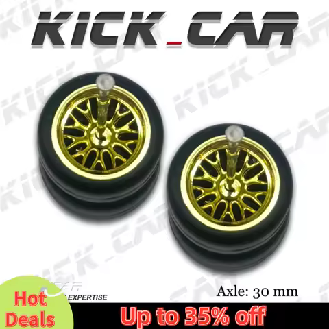 1/64 Model Car Wheels with Rubber Tires Branches Refitting Parts for Diecast Hot Wheels Mainline Mat