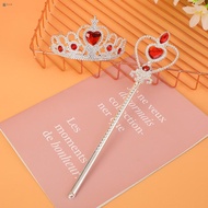 Princess Tiara Wand Set Rhinestone Tiara and Magic Wand Stick Girls Jewelry for Little Girls Princes