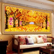 DIY Diamond Embroidery,Round Diamond Money Tree Gold Field Full Diamond painting，bead painting