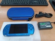 新北市板橋可面交賣PSP-300X型躍動藍主機已改機加128G記憶卡功能正常~~超便宜只賣2500元