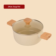Deep Frying Pan 24cm 28cm Non Stick Frying Pan Induction Cookware Set Ceramic Non-Stick Coating Fryi