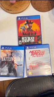 PS4 Games: Battlefield 1, Need for Speed Payback, Red Dead Redemption 2