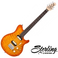 Sterling By Music Man AX30D กีตาร์ไฟฟ้า 22 เฟรต ทรง Axis บอดี้ไม้เบสวู้ด แปะไม้หน้า Quilt Maple ปิ๊กอัพ DiMarzio + ฟรีกระเป๋ากีตาร์ --ประกันศูนย์ 1 ปี -- Cherry Red Burst