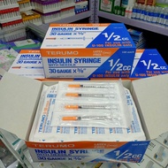 TERUMO Insulin Syringe with Needle 30 Gauge x 3/8" 1/2cc - 100pcs.