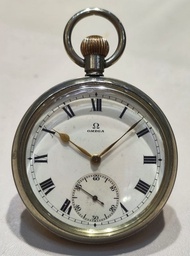 Omega 銀殼古董懷錶