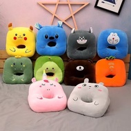 Backrest pillow, smiley face, sleeping face pillow, stuffed animal shaped backrest