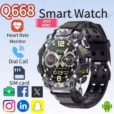 Q668 5G Full Netcom Smartwatch 1.5 Inch AMOLED HD Screen Insert 4G 5G SIM Card GPS WiFi IP68 Waterpr