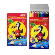 【JUMBO】ASTAR JUMBO COLOUR PENCIL 12 PCS LONG / Warna Pensil Saiz Jumbo Astar