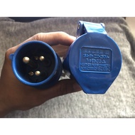 COMBO INDUSTRIAL PLUG + 16A INDUSTRIAL SOCKET