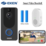 EKEN V7 HD 1080P Smart WiFi Video Doorbell Camera Visual Intercom 2MP Night vision IP Door Bell Wireless Security Camera