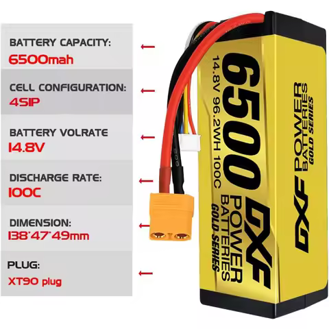 1/2PCS DXF Lipo 3S 4S 6S Battery 11.1V 14.8V 22.2V 8400mAh 6500mAh 7000mAh 9200mah 10000mah Hardcase