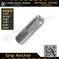 Drop In Anchor / Grip Anchor 1/4 to 3/4 inch / Expansion Bolt / Mechanical Anchoring PER PC