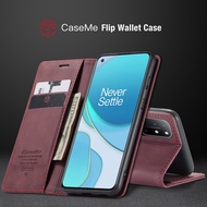 Caseme Flip Casing OnePlus 8T Wallet Case 1+8T Card Holder PU Leather Soft TPU Cover
