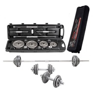 GSPORTS GSports BBS-5000 Dumbbell and Barbell Set, 50kg, with Storage Box.
