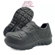 APSHOES (Size 27-38) Rubber EVA Shoes Black School Shoes Kasut Hitam RW02 RW03