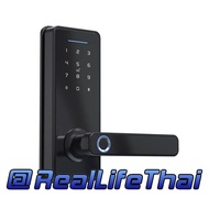 Digital DOOR LOCK กลอนประตูดิจิตอล  Smart lock ปลดล็อกได้ 6 ระบบ ฟรีคีการ์ด 5 ใบ  Finger scan /Pin code/ Keycard/App/Key