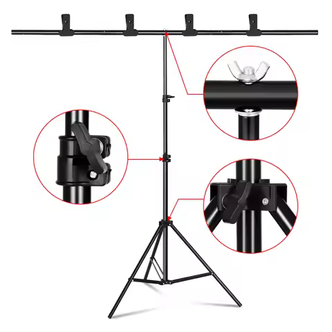 Photography T-shape Background Backdrop Stand Frame Support System For Photo Studio Video Chroma Key