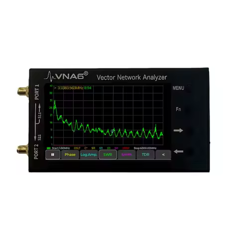 VNA6 Vector Network Analyzer 1MHz-6.3GHz + HT5 Log Periodic Antenna 1300MHz-10GHz RF Test Kit SMA 50