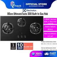 Electrolux 80cm UltimateTaste 300 3-burner Gas Hob EHG8321BC / Built In 2 Burner Gas Glass Kitchen H