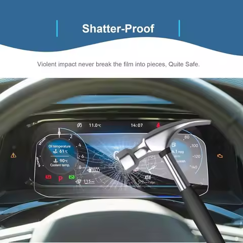 Tempered Glasses for Volkswagen Multivan T7 2022-2024 10.25 Inch Digital Cockpit Instrument Protecti