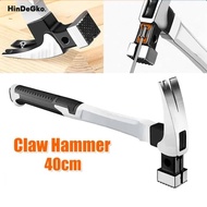 HDG Multi-purpose goat horn nail pulling hammer with strong magnetic 2-layer nail slot forged from c