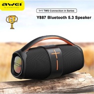 AWEI REMAX Speaker Bluetooth RGB Speaker Bass Portable Speaker With Microphone Wireless Pembesar Sua