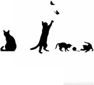 Cat Scratching Cat Flutter Butterfly Living Room Bedroom Background Wall Decoration Painting Wall St