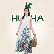 (Model D11) A-shaped middle-aged dress - Covers the belly, flatters the figure, loose and airy form,