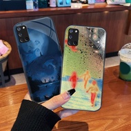 Artistic landscape OPPO A92,OPPO A92 2020,OPPO A93 2020,OPPO A94 tempered glass case High quality gl