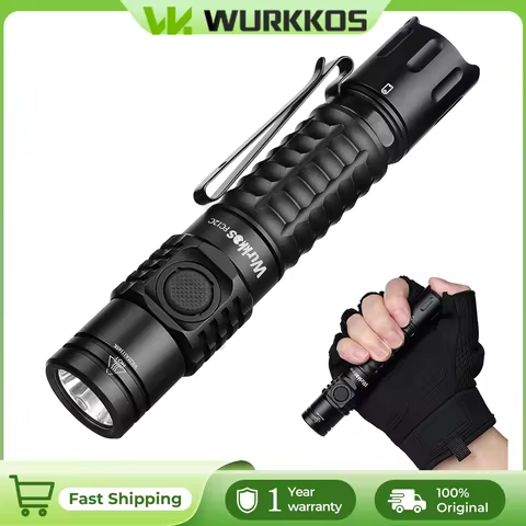 Wurkkos FC12C Rechargeable Torches USB-C Tactical Flashlights SFT40 1600 High Lumens IP68 Waterproof
