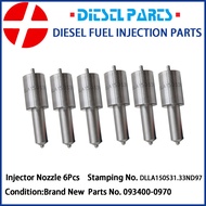 6pcs Fuel Injector Nozzle 093400-0970 DLLA150S31.33ND97 for HINO EH700 EH500 EM700