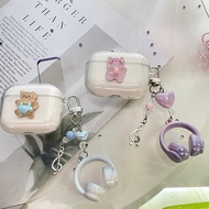 Cartoon Pendant Case For QCY Crossky C30/C30S T20 HT03 HT07 T17 T8/T8s/T8pro Case For QCY T20 Silico