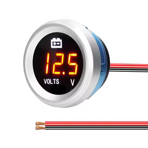 Digital Voltmeter with Flashing Alarm Car Volt Detector 9-35V Volt Tester Voltage Monitor for Auto M