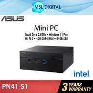 ASUS Mini PC PN41-S1 Ultracompact computer with 11th Gen Intel CPU, Fanless, 2.5Gbps LAN, WiFi 6, Windows 11 Pro