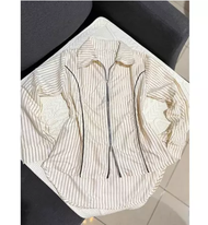 DYFFA Zipper Shirt Salur Fitted Korea Style