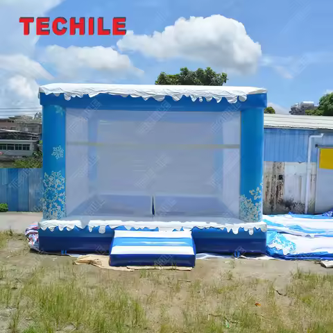 New hot sale flick ball pit bounce house soft play ball pit inflatable game toddler white bounce hou