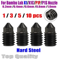 Untuk Nozel Bambulab X1 x1c p1p P1S Keluli Keras 0.2 0.4 0.6 0.8 1.0mm Nozel Untuk Pencetak 3D Hoten