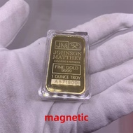 new Wholesale 1 Ounce Troy Johnson Matthey Gold Plated Bar JM Silver Bar badge with different serial