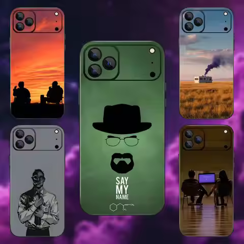 B-Breaking B-Bad TV Phone Case For iPhone 17,16,15,14,13,12,Pro,Max,Plus,E,SE4,Air,Mini Black Soft B