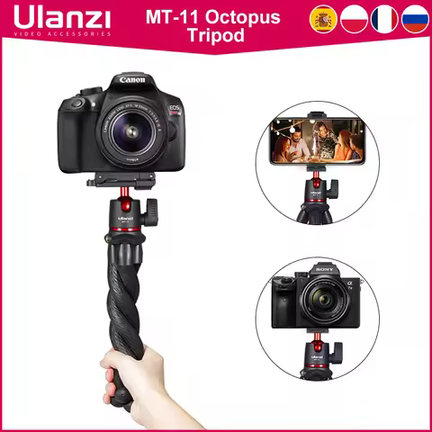 Ulanzi MT-11 Flexible Octopus Tripod Smartphone DSLR SLR Vlog Tripod Travel Portable 2 in 1 Tripod E