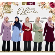 BUY ANY 3 AT RM111 !!! (S-3XL) BLOUSE OLIVIA byREEFA