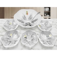 Kagami Crystal Glass Dessert Bowl Set