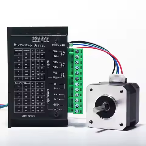 Nema17 Stepper Motor Driver Sets 42hs34mm 48mm +TB6600 Adjustable Forward and Reverse Speed for CNC 