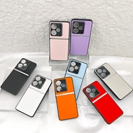 For Realme GT 7 7T Dream Edition Casing Solid Color Leather Hard Phone Case Cover