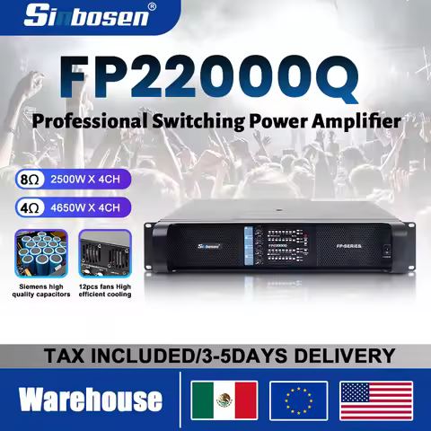 Sinbosen FP22000Q professional class TD switching 4-channel 5000w power amplifier audio