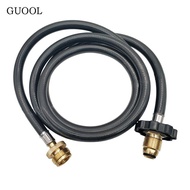 GUOOL Propane Hose with Adapter, Gas Tank Connector, 1 Lb to 20 Lb, Converter, Flat Tank Coupling, O