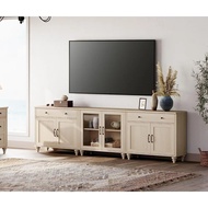 Farmhouse Tv Stand For 100 Inch Tv, 3-in-1 Tv Console Table For 75/80/85/90 Inch Tv, Entertainment C