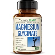 Pure Magnesium Glycinate 200mg (Glicinato de Magnesio) – Chelated Magnesium Supplement for Sleep, Re